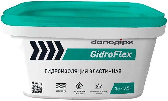 Danogips GidroFlex гидроизоляция эластичная 3 кг(63) xV-SY3DhhJEkjRoThDg2c2 - фото 238